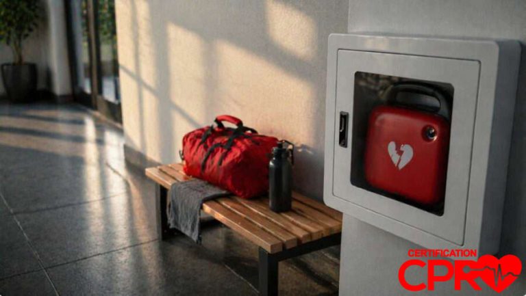 CPR training kit and AED device for cardiac emergencies in Clearwater.